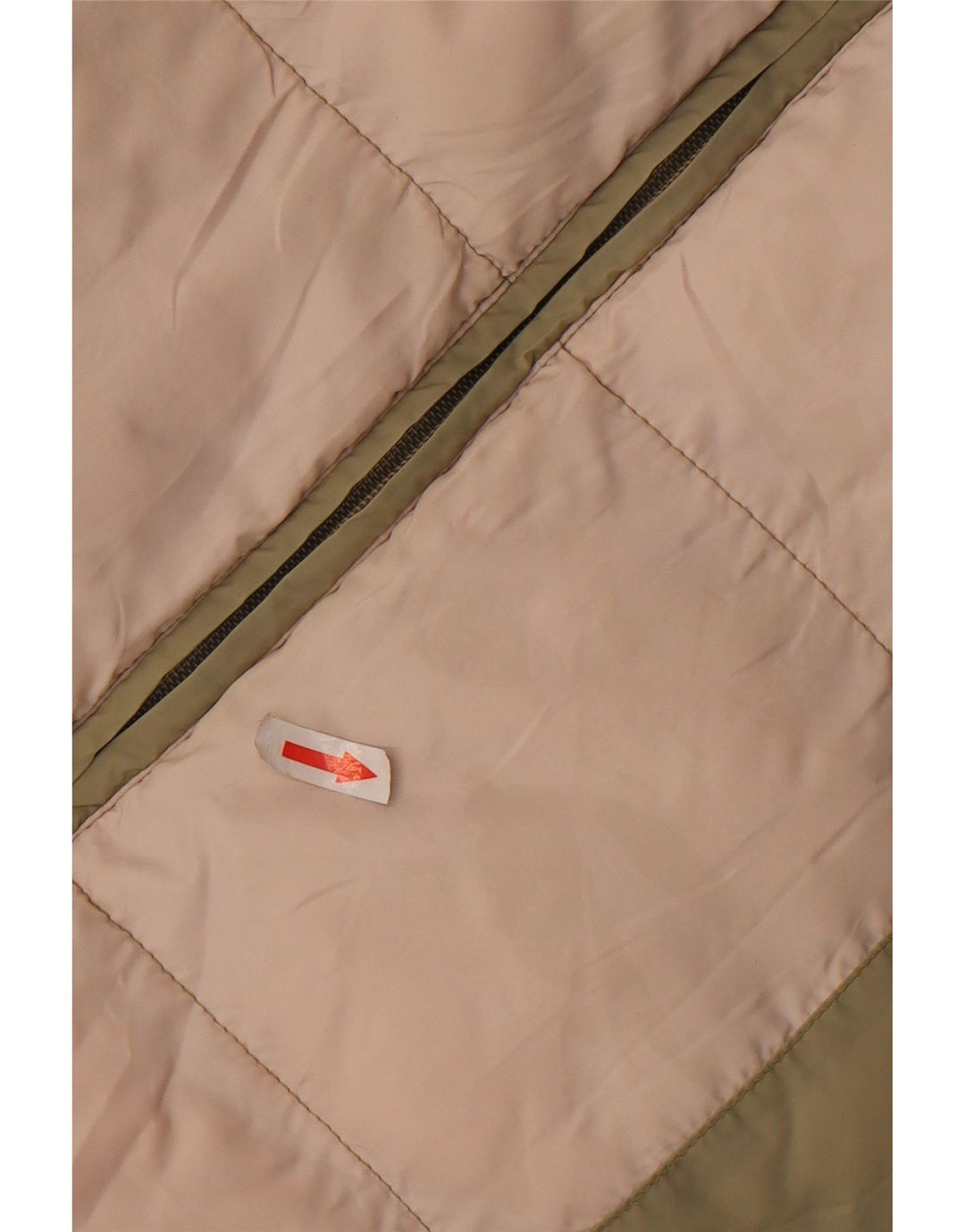 ASICS Womens Padded Gilet UK 14 Medium Khaki Colourblock Polyester