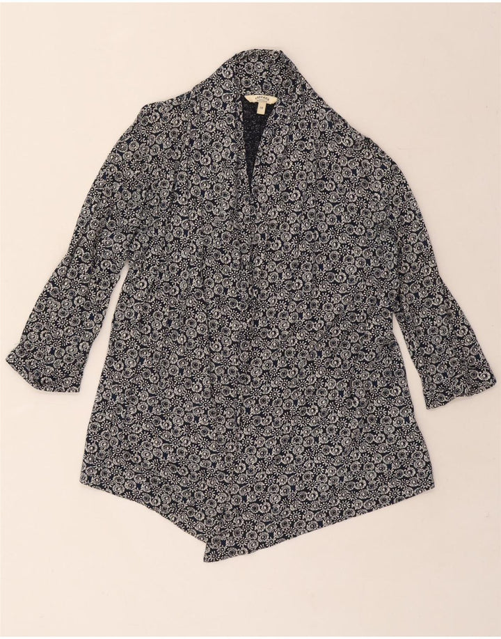 FAT FACE Womens Oversized Cardigan Top UK 10 Small  Navy Blue Floral Vintage Fat Face and Second-Hand Fat Face from Messina Hembry 