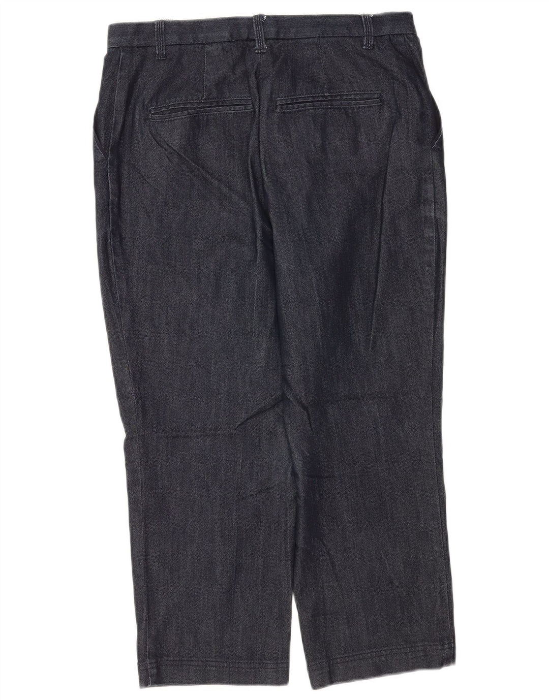 Marks & Spencer Womens Capri Trousers UK 12 Medium W30 L22 Navy Blue