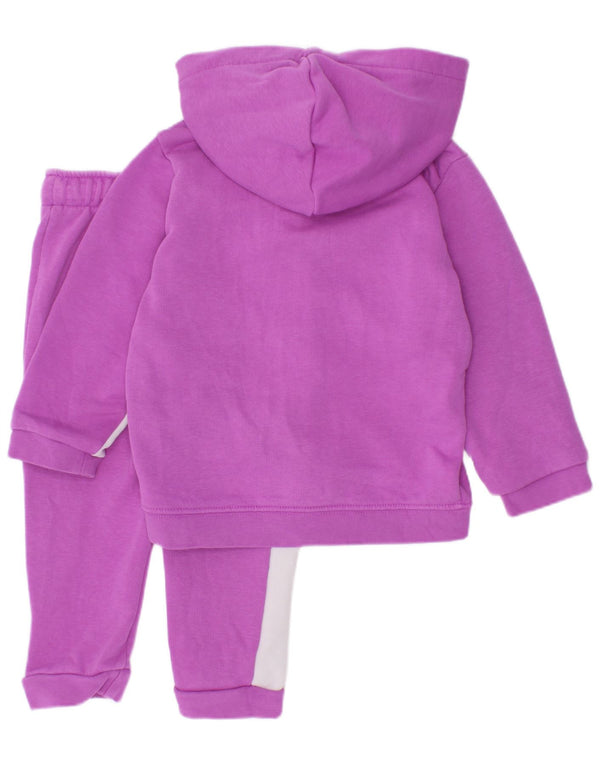 Puma Baby Girls Graphic Full Tracksuit 9-12 Months Purple Colourblock