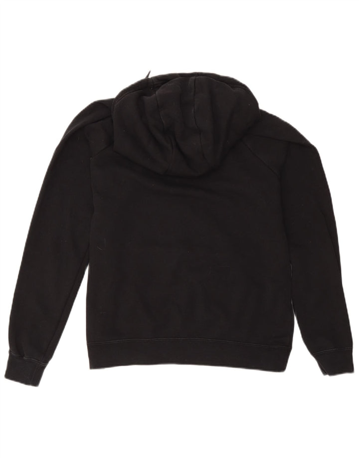 Nike Womens Hoodie Jumper UK 14 Medium Black Cotton