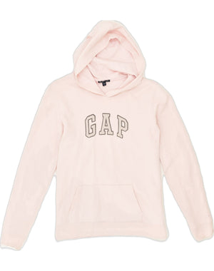 GAP Womens Graphic Hoodie Jumper UK 18 Small Pink Cotton Vintage Second Hand Clothing Online Messina Hembry