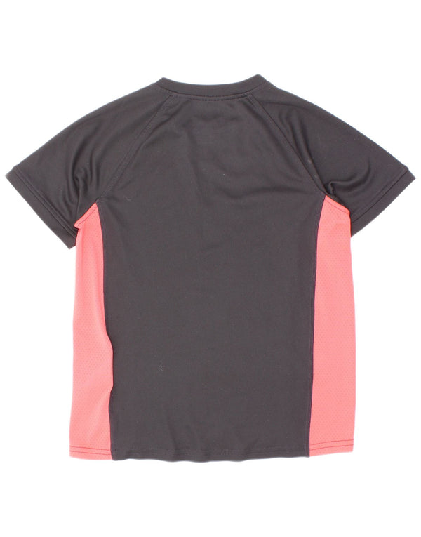 Nike Boys Dri Fit T-Shirt Top 8-9 Years Small Black Colourblock Polyester