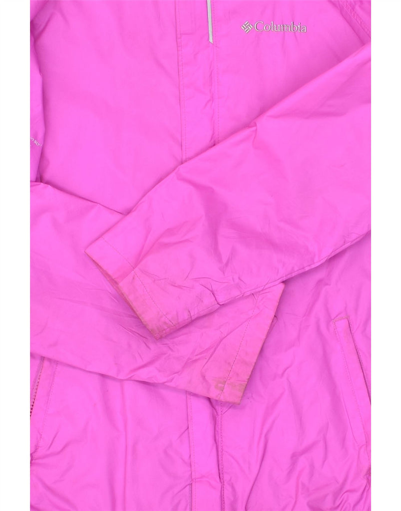 COLUMBIA Girls Hooded Windbreaker Jacket 14-15 Years Large Pink Nylon | Vintage Columbia | Thrift | Second-Hand Columbia | Used Clothing | Messina Hembry 