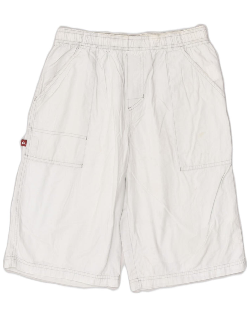 QUIKSILVER Boys Cargo Shorts 13-14 Years W28 Off White | Vintage Quiksilver | Thrift | Second-Hand Quiksilver | Used Clothing | Messina Hembry 