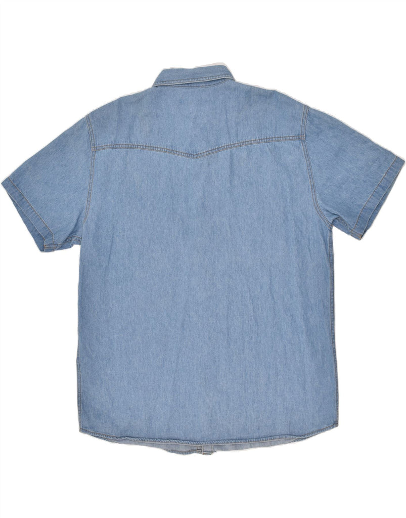 ARIZONA Mens Short Sleeve Denim Shirt XL Blue | Vintage Arizona | Thrift | Second-Hand Arizona | Used Clothing | Messina Hembry 