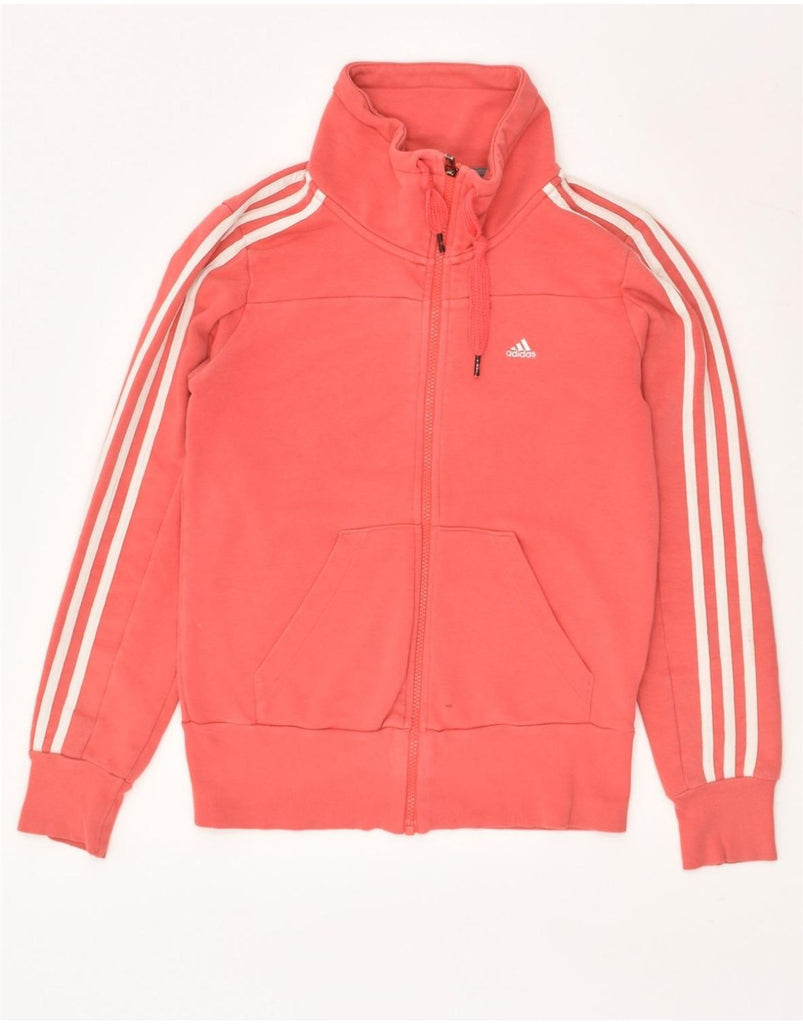 ADIDAS Womens Tracksuit Top Jacket UK 4/6 XS Red Cotton | Vintage Adidas | Thrift | Second-Hand Adidas | Used Clothing | Messina Hembry 