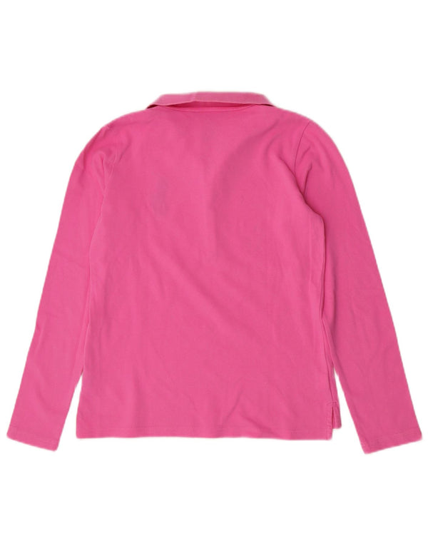 Ralph Lauren Girls Long Sleeve Polo Shirt 15-16 Years XL Pink Cotton