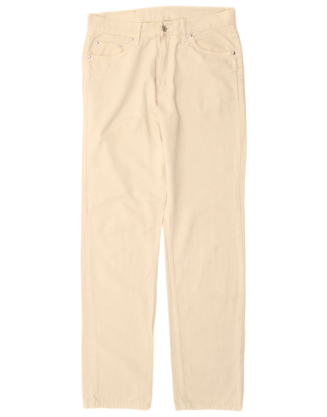CARRERA Mens Straight Casual Trousers IT 48 Medium W32 L33 Beige Cotton