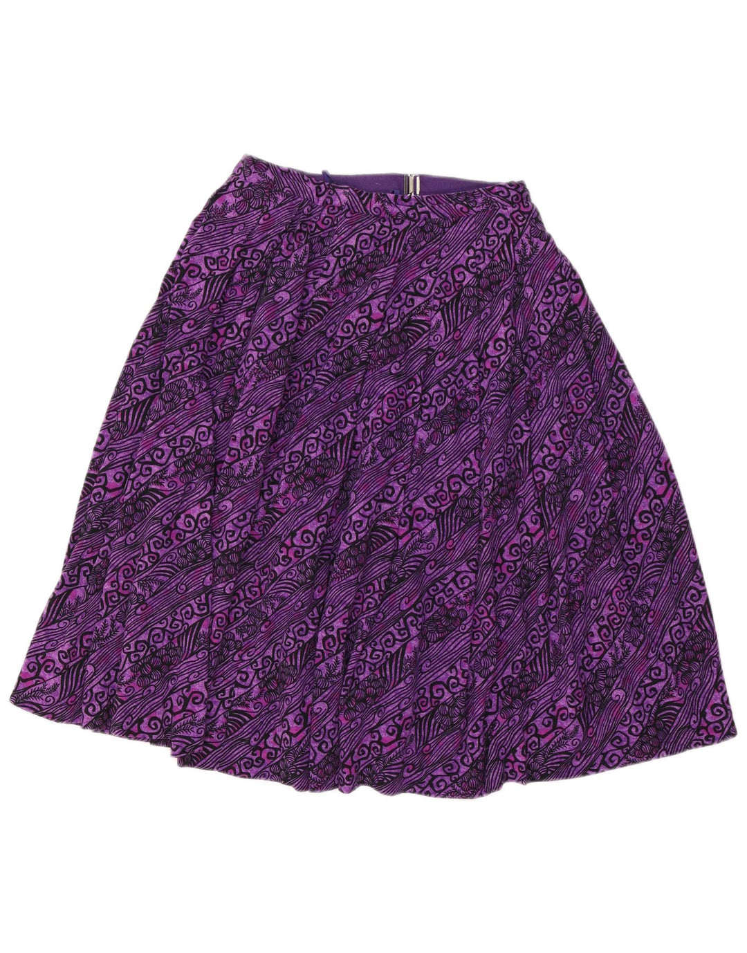 VINTAGE Womens A-Line Skirt W26 Small Purple Paisley