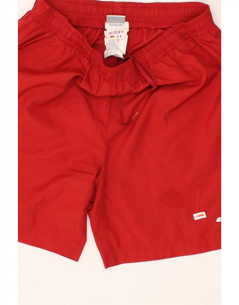 REEBOK Boys Sport Shorts 11-12 Years Red Polyester | Vintage Reebok | Thrift | Second-Hand Reebok | Used Clothing | Messina Hembry 