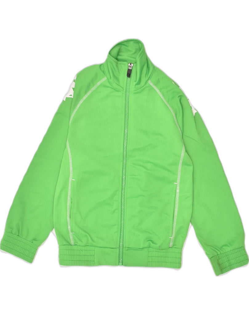 KAPPA Boys Graphic Tracksuit Top Jacket 7-8 Years Green | Vintage Kappa | Thrift | Second-Hand Kappa | Used Clothing | Messina Hembry 