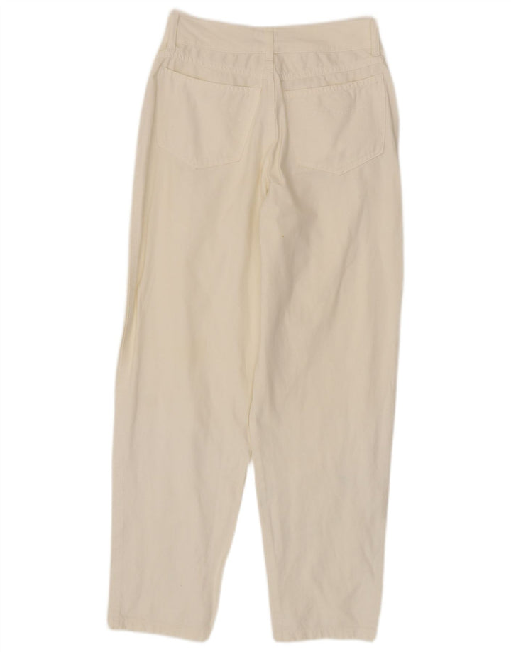 ROCCOBAROCCO Womens Tapered Casual Trousers IT 44 Medium W28 L27 White