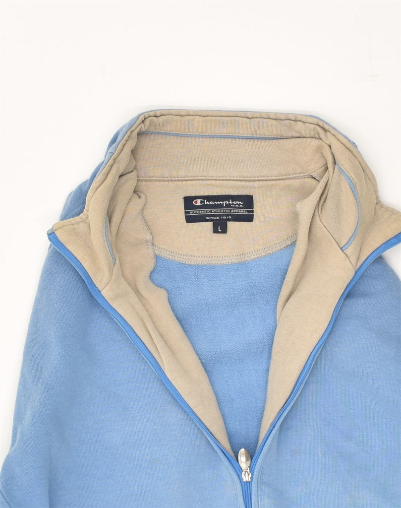 CHAMPION Mens Tracksuit Top Jacket Large Blue Cotton | Vintage Champion | Thrift | Second-Hand Champion | Used Clothing | Messina Hembry 