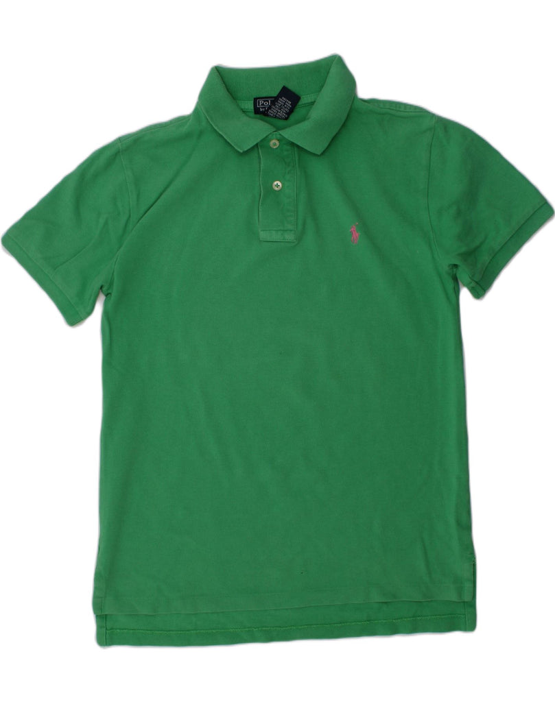 POLO RALPH LAUREN Boys Polo Shirt 10-11 Years Medium  Green Cotton | Vintage Polo Ralph Lauren | Thrift | Second-Hand Polo Ralph Lauren | Used Clothing | Messina Hembry 