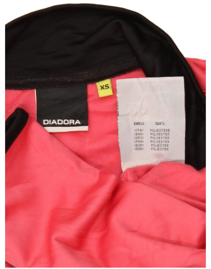 Diadora Womens Tracksuit Top Jacket UK 6 XS Pink