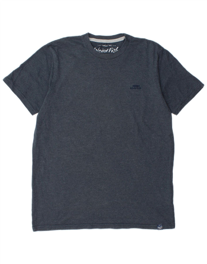 Weird Fish Mens T-Shirt Top Medium Navy Blue Cotton