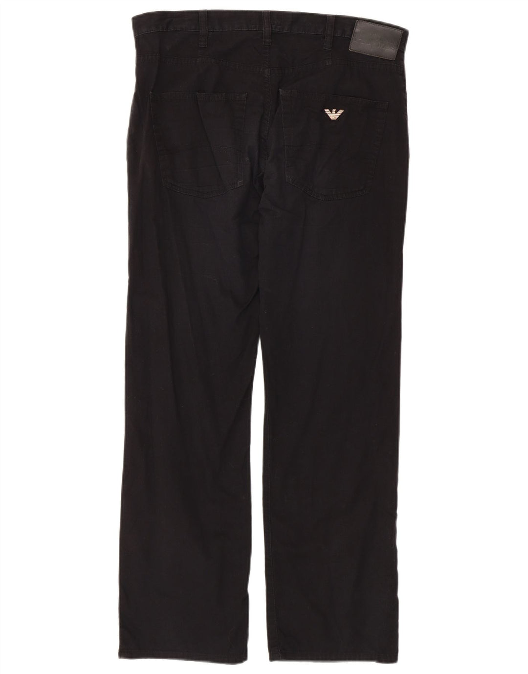 Armani Mens Straight Casual Trousers W32 L28 Black
