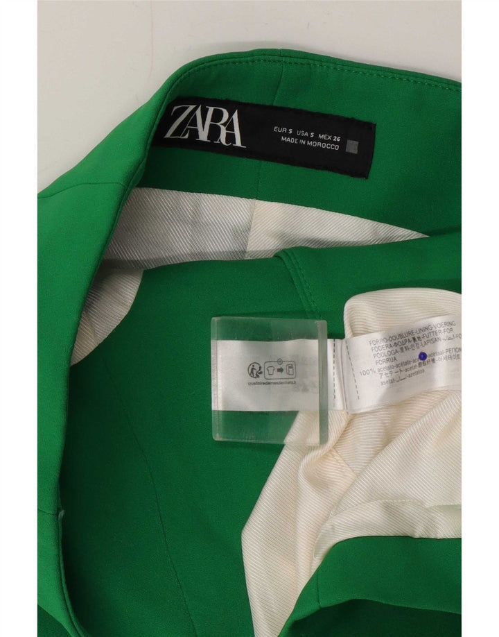 Zara Womens Crop Strapless Top UK 10 Small Green