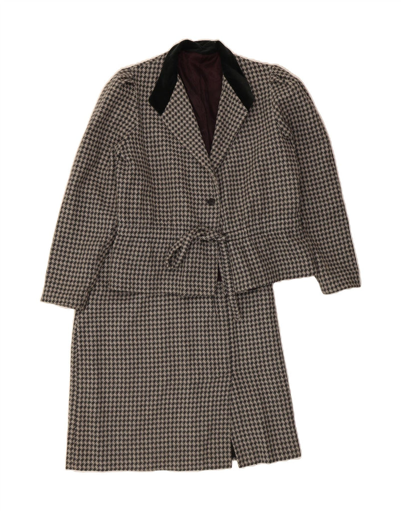 VINTAGE Womens 2 Piece Skirt Set IT 46 Large W28  Grey Houndstooth Vintage Vintage and Second-Hand Vintage from Messina Hembry 