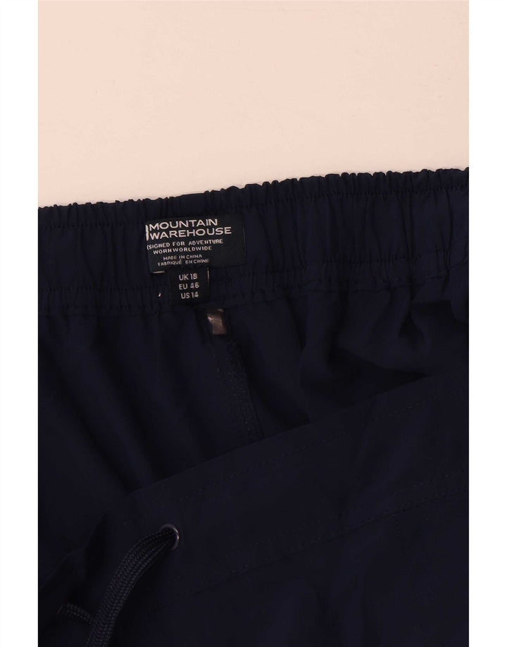 Mountain Warehouse Womens Sport Shorts UK 18 XL Navy Blue Polyester