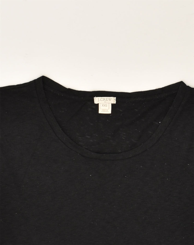 J. CREW Womens T-Shirt Top UK 2 2XS Black Cotton | Vintage J. Crew | Thrift | Second-Hand J. Crew | Used Clothing | Messina Hembry 