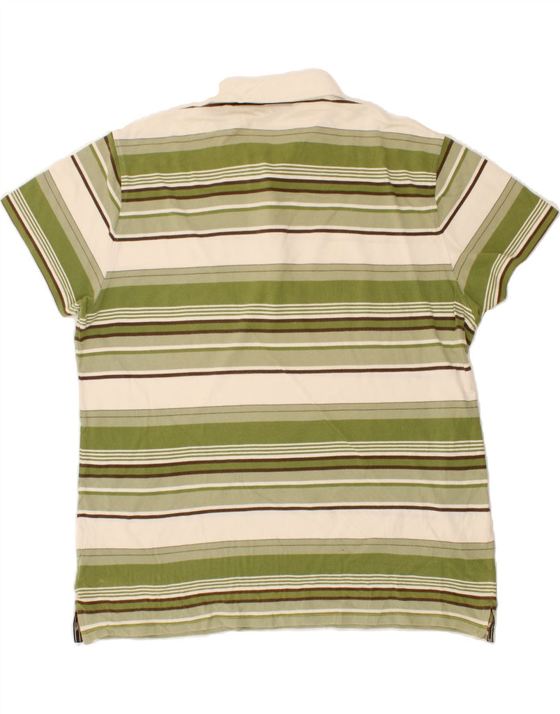 MARLBORO CLASSICS Mens Slim Fit Polo Shirt 3XL Green Striped Cotton | Vintage Marlboro Classics | Thrift | Second-Hand Marlboro Classics | Used Clothing | Messina Hembry 