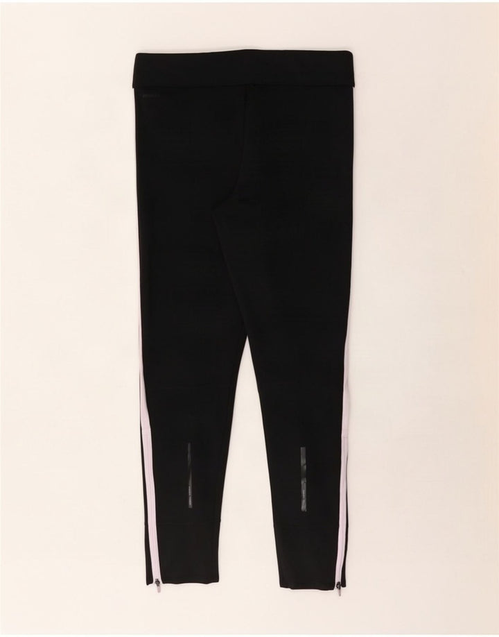 Adidas Womens Climacool Crop Leggings UK 12/14 Medium Black Colourblock