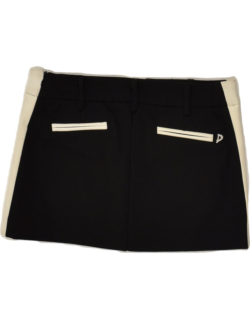 DONDUP Girls Mini Skirt 11-12 Years W28 Black Colourblock Polyamide | Vintage Dondup | Thrift | Second-Hand Dondup | Used Clothing | Messina Hembry 