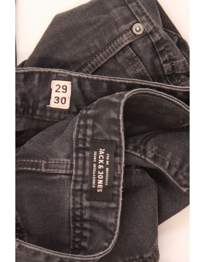 Jack & Jones Mens Clark Straight Jeans W29 L30 Black Cotton