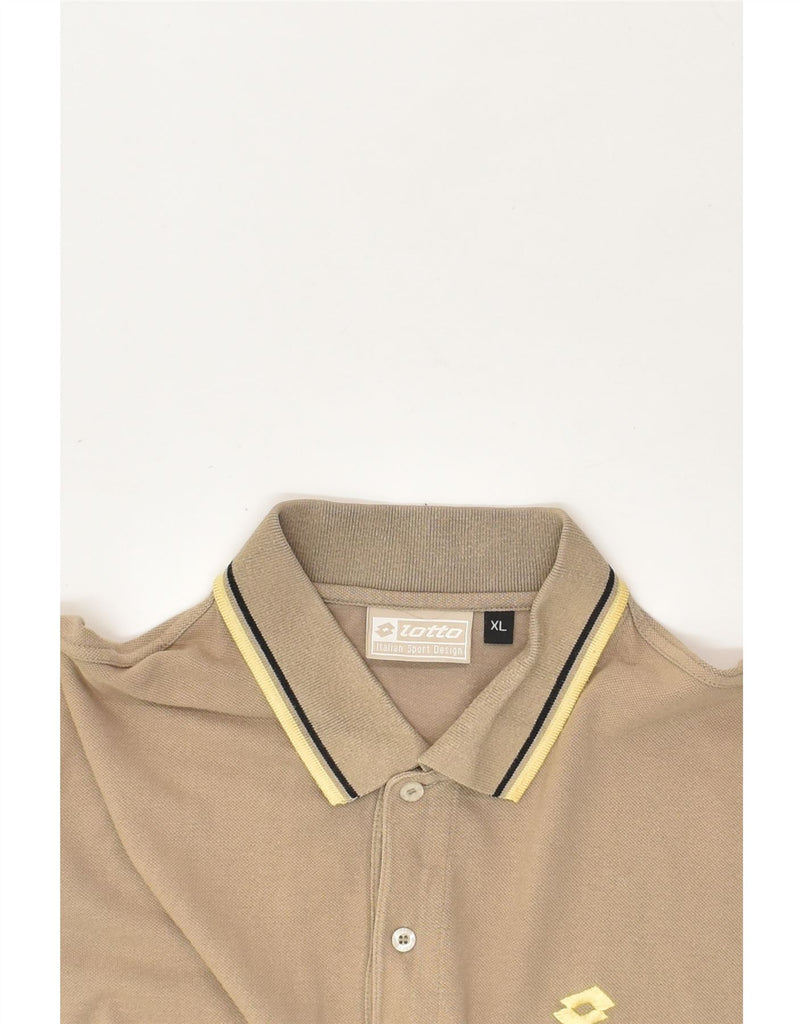 LOTTO Mens Polo Shirt XL Brown | Vintage Lotto | Thrift | Second-Hand Lotto | Used Clothing | Messina Hembry 