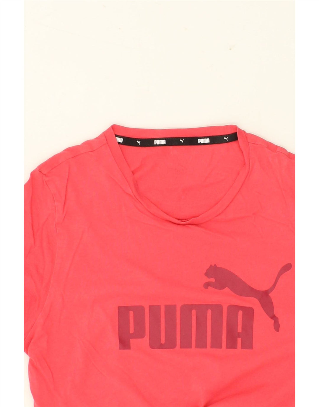 PUMA Womens Graphic T-Shirt Top UK 12 Medium Red Cotton Vintage Puma and Second-Hand Puma from Messina Hembry 
