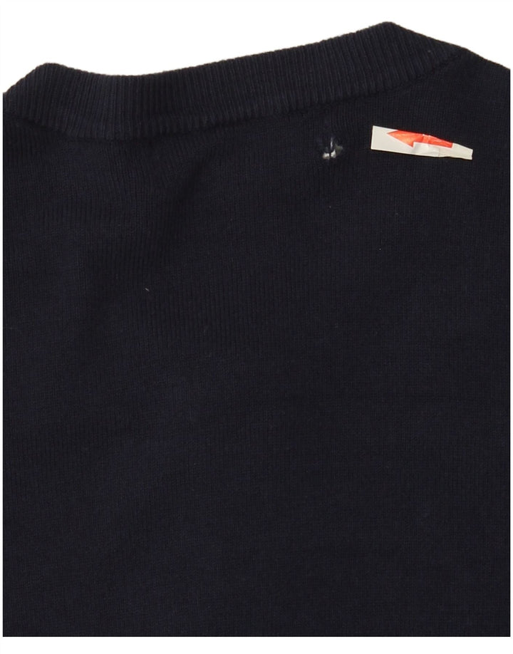 Marks & Spencer Womens Cardigan Sweater UK 14 Medium  Navy Blue Viscose
