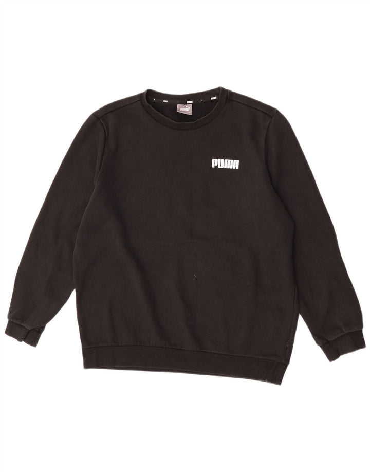Puma Mens Sweatshirt Jumper Large Black Cotton