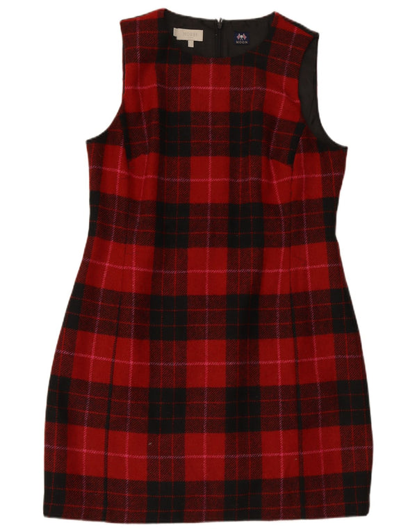 HOBBS Womens Sleeveless Shift Dress UK 14 Large  Red Check