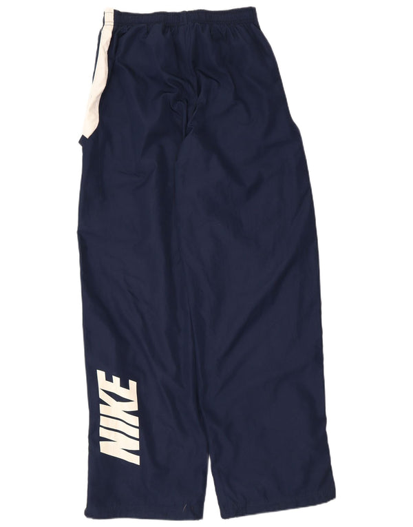 Nike Boys Graphic Tracksuit Trousers 13-14 Years XL Navy Blue Colourblock