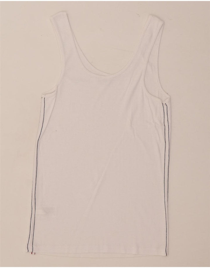 Kangaroos Womens Vest Top UK 14/16 Large White Cotton