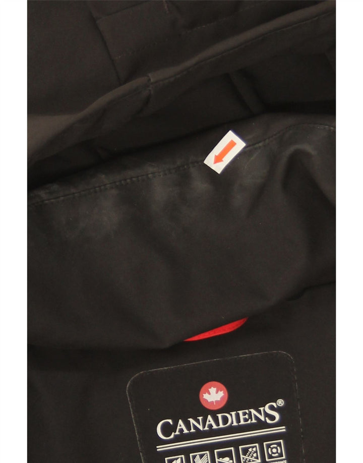 Canadiens Mens Hooded Padded Coat IT 46 Small Black Polyester