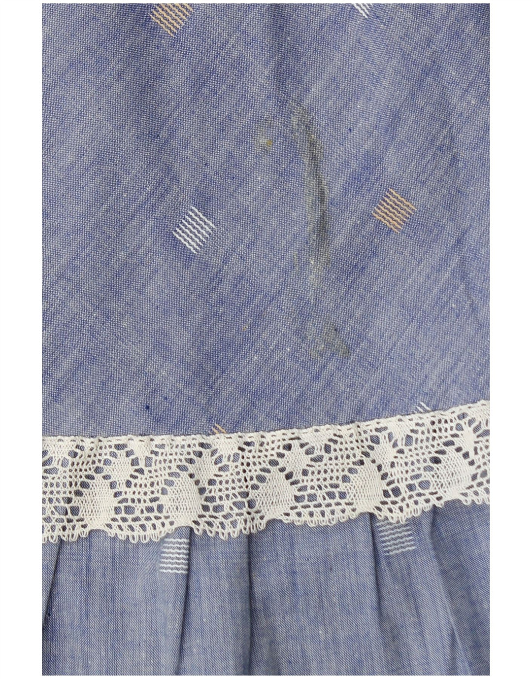 Vintage Womens Maxi Skirt  W28 Medium Blue Spotted