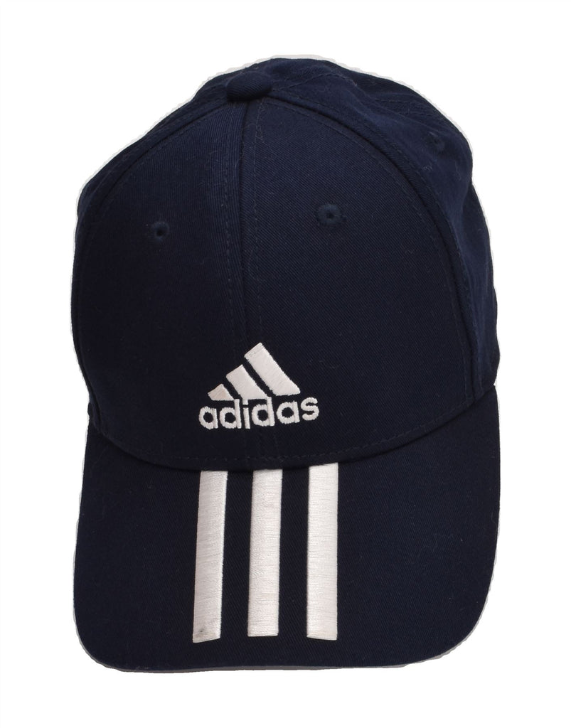 ADIDAS Mens Graphic Baseball Cap One Size Navy Blue Polyester | Vintage Adidas | Thrift | Second-Hand Adidas | Used Clothing | Messina Hembry 