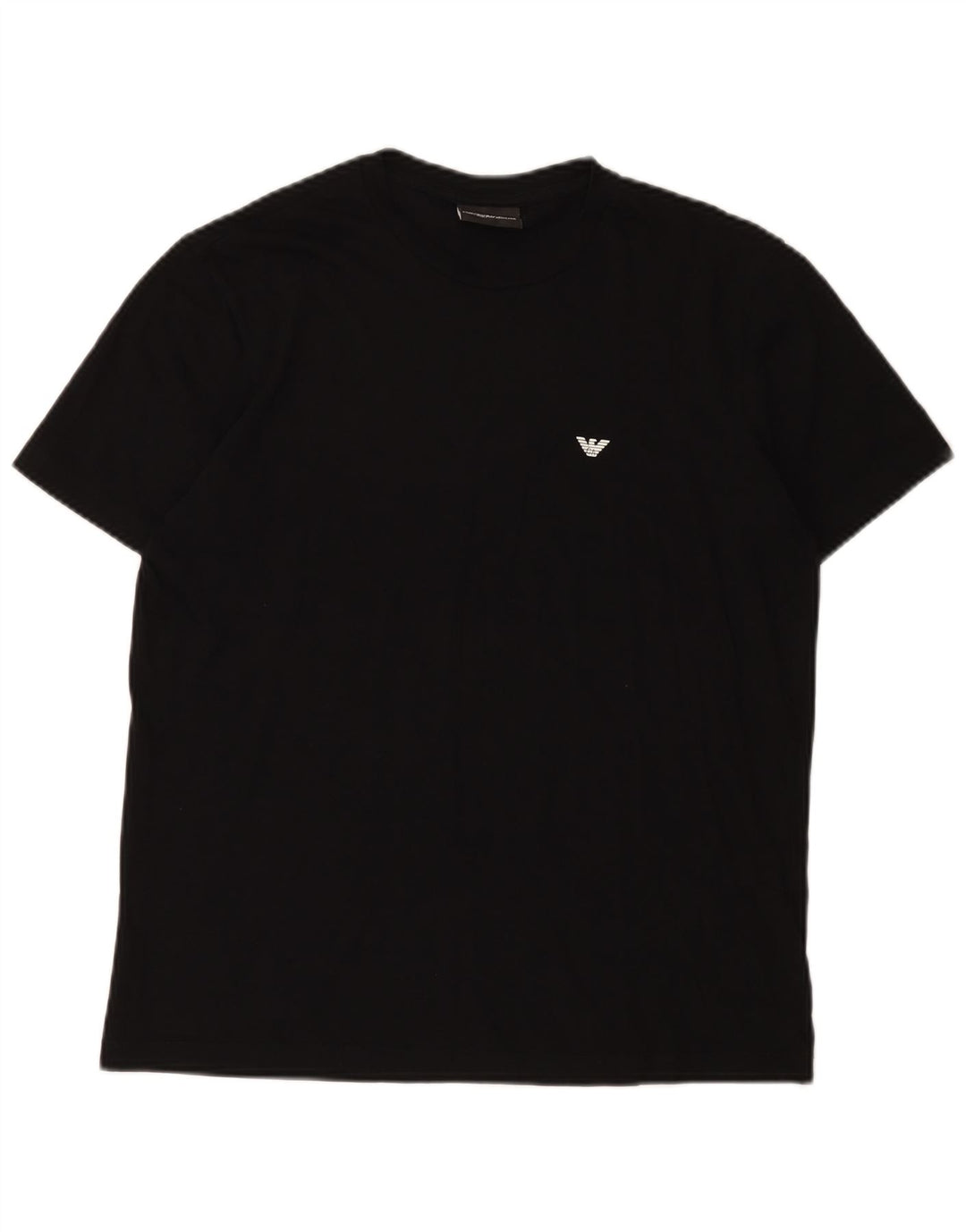 Emporio Armani Mens T-Shirt Top Medium Black Cotton