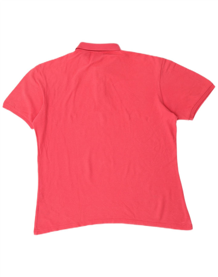 Fila Mens Polo Shirt Large Pink Cotton