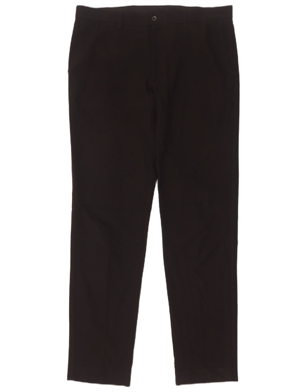 Marks & Spencer Mens Slim Chino Trousers W34 L33 Black Polyester