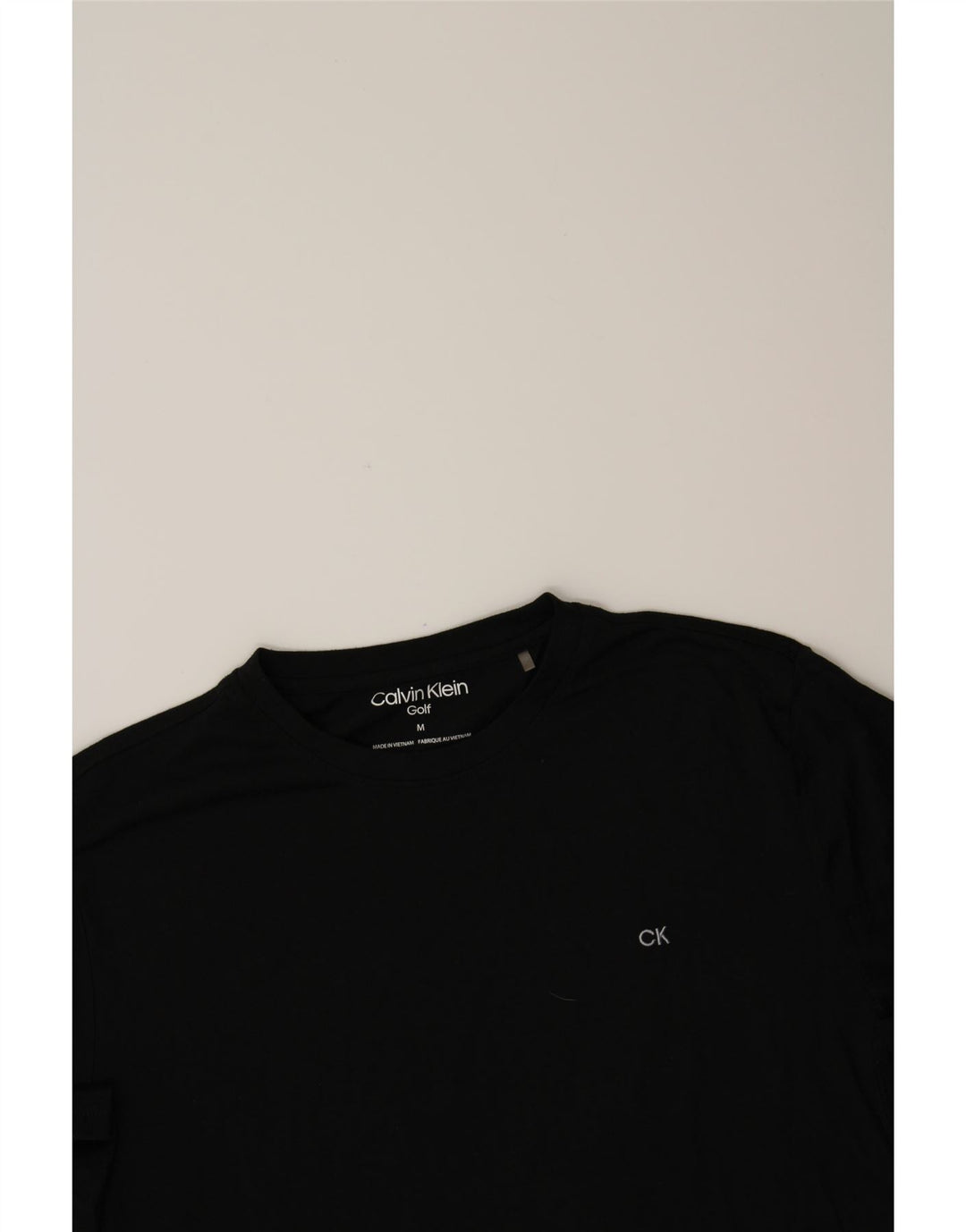 CALVIN KLEIN Mens Golf T-Shirt Top Medium Black Polyester Vintage Calvin Klein and Second-Hand Calvin Klein from Messina Hembry 