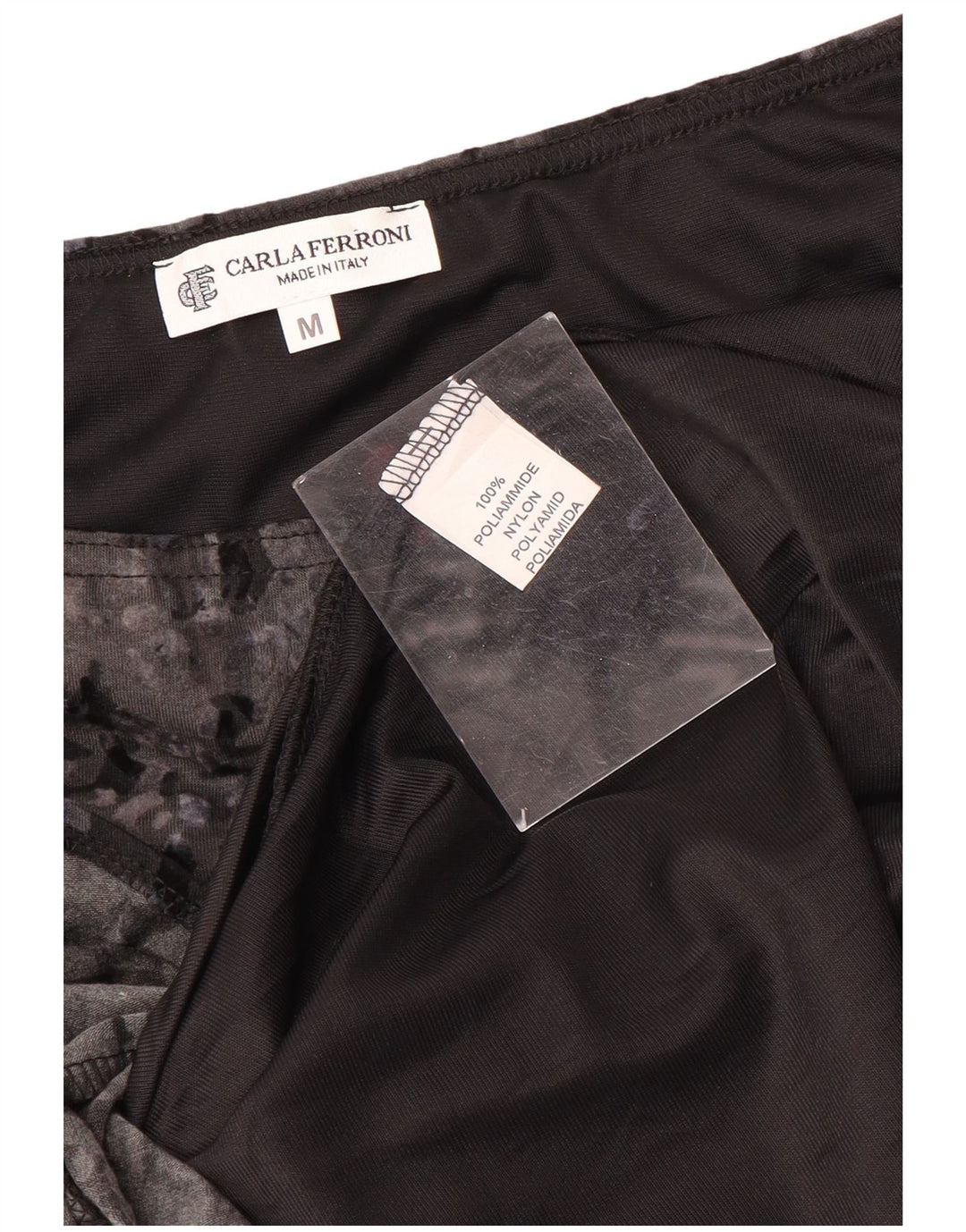 CARLA FERRONI Womens Trumpet Skirt Medium W30 Grey Animal Print Polyamide