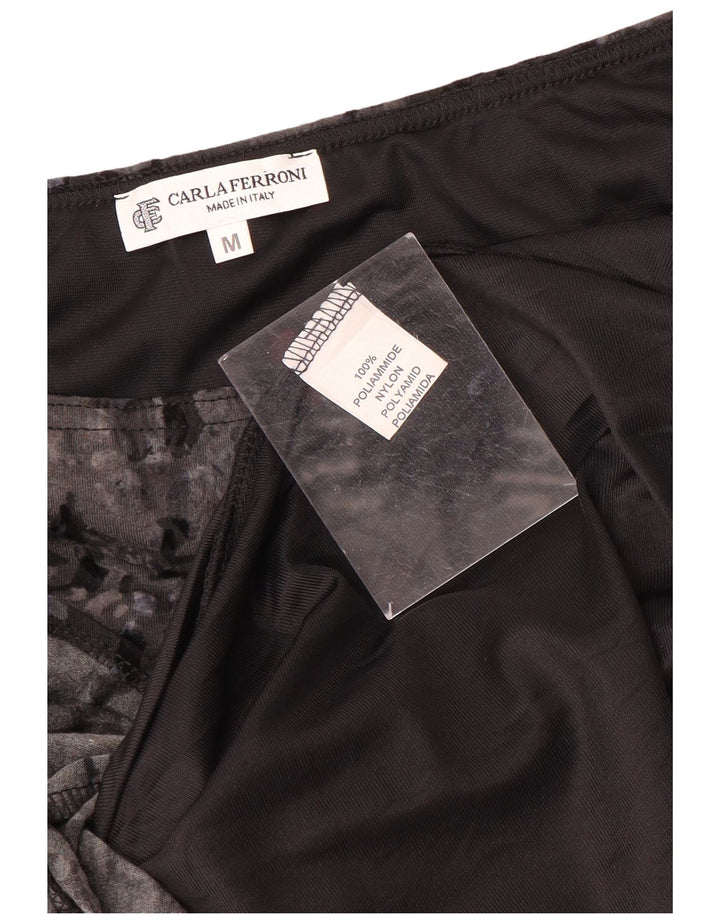 CARLA FERRONI Womens Trumpet Skirt Medium W30 Grey Animal Print Polyamide