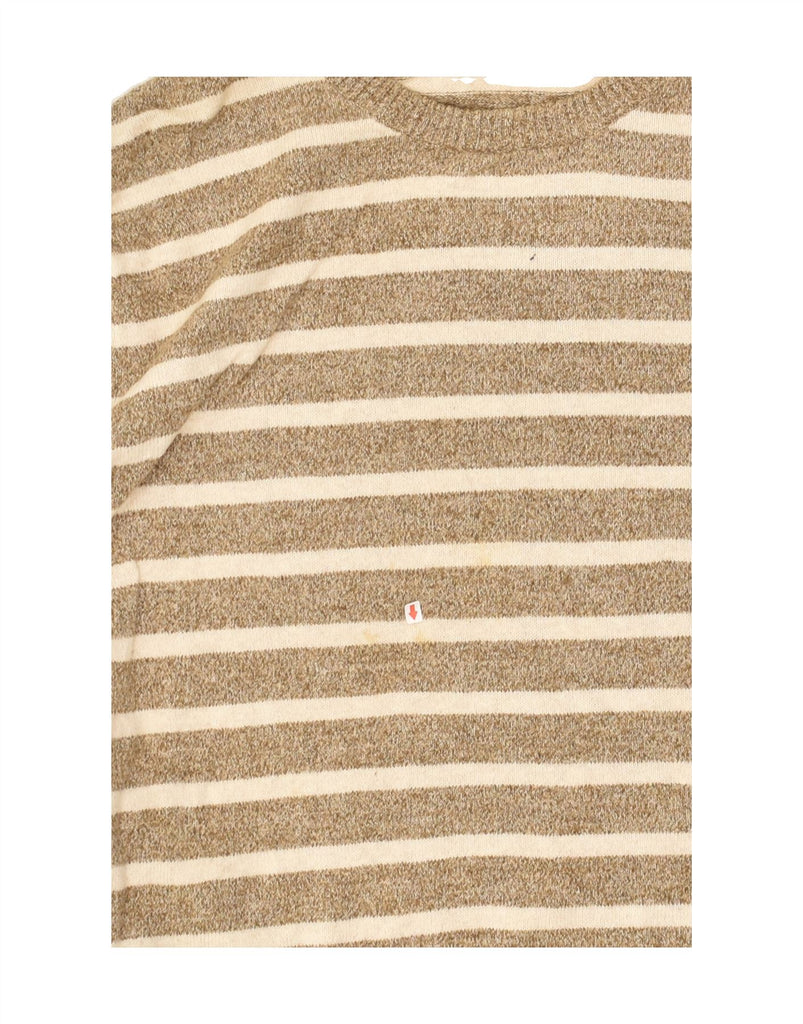 NAUTICA Mens Crew Neck Jumper Sweater XL Beige Striped Cotton | Vintage Nautica | Thrift | Second-Hand Nautica | Used Clothing | Messina Hembry 