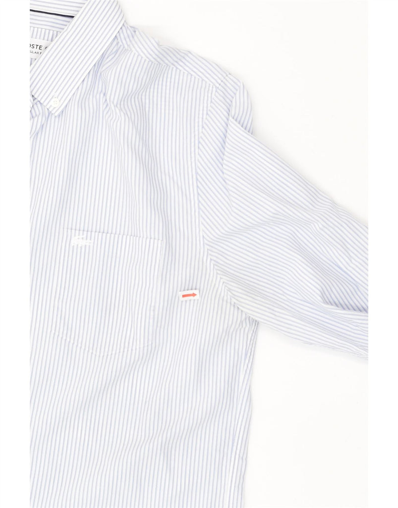 LACOSTE Mens Regular Fit Shirt Size 40 Medium Blue Pinstripe Cotton | Vintage Lacoste | Thrift | Second-Hand Lacoste | Used Clothing | Messina Hembry 