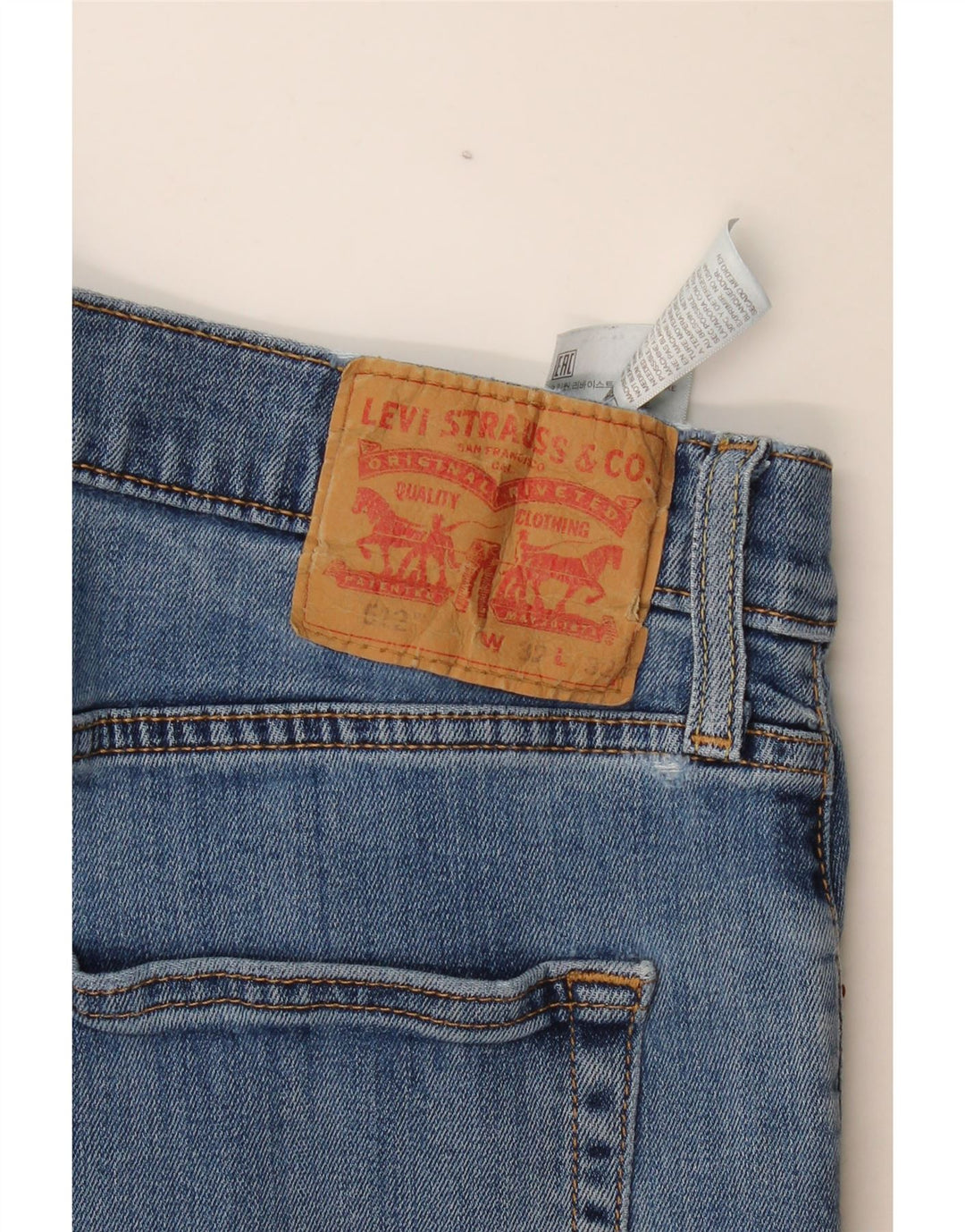 Levi's Mens 512 Slim Tapered Jeans W32 L32 Blue Cotton