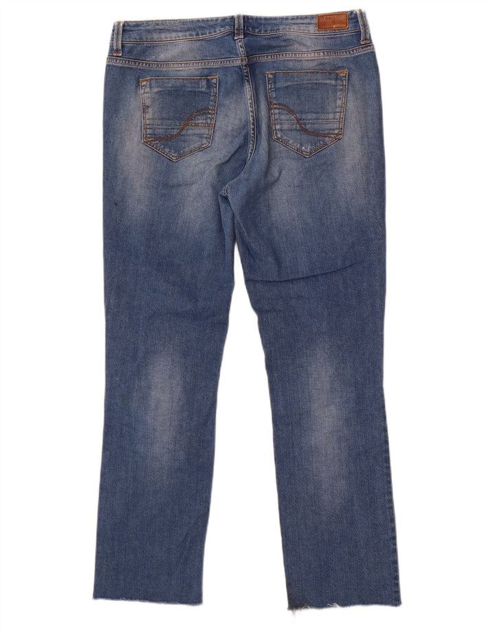 Fat Face Womens Distressed Straight Jeans W30 L28 Blue Cotton